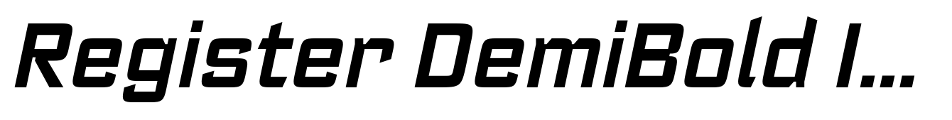 Register DemiBold Italic